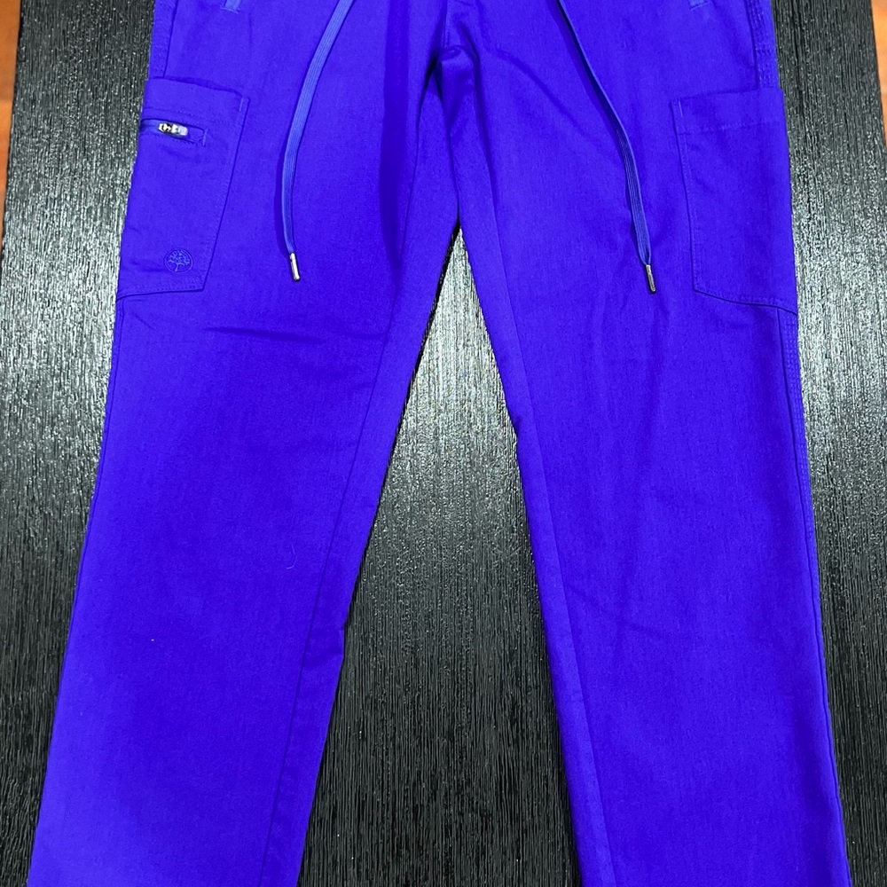 Purple Label Yoga Scrub Pants By Healing Hands Women’s‎ 5 Pockets XS Purple